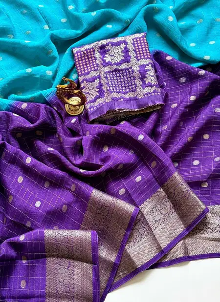 Kt 2130 Soft Georgette With Jecquard Border Saree
